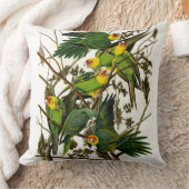 ヴィンテージの緑のインコのオウム クッション (ブランケット)