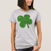 ヴィンテージの緑のシャムロックの女性 Tシャツ (正面)