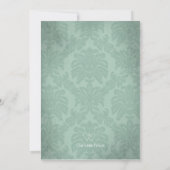 ヴィンテージの緑のベビーの写真の発表 案内状 (裏面)