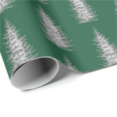 ヴィンテージの緑のミニマルトウヒの陽気なクリスマス ラッピングペーパー (ロールコーナー)