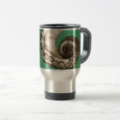 ヴィンテージの緑の航海のなタコの触手 トラベルマグ (正面右)