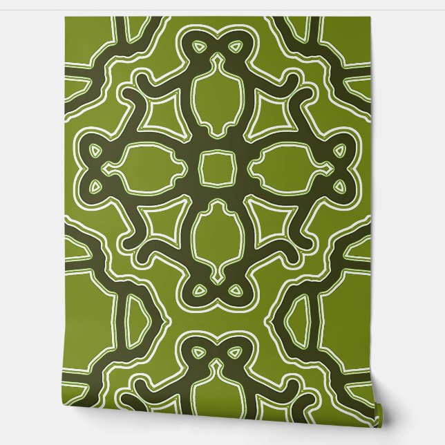 ヴィンテージの緑の色"Ratti_クリエイティブ_Arts" 壁紙 (ほどく)