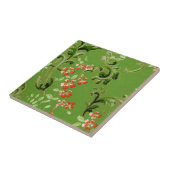 ヴィンテージの緑の花柄 タイル (側面)