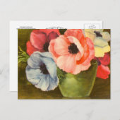 ヴィンテージの緑の花瓶 ポストカード (正面/裏面)