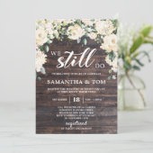ヴィンテージの緑の葉のフローラ 招待状 (スタンド正面)