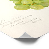 ヴィンテージの緑の葡萄の実絵画の ポスター (角)