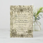 ヴィンテージの緑青のユニコーンの結婚式招待状 招待状 (スタンド正面)