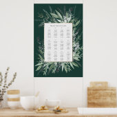 ヴィンテージの緑、シーティングチャート ポスター (キッチン)