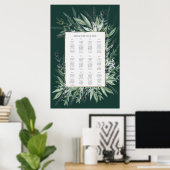 ヴィンテージの緑、シーティングチャート ポスター (ホームオフィス)