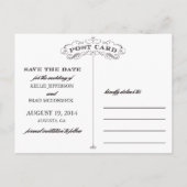 ヴィンテージの繁栄Save the Date Post Card 案内ポストカード (裏面)
