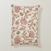 ヴィンテージの繊細なメイブの花と複雑な葉 アクセントクッション (裏面(縦))
