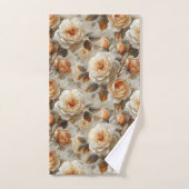 ヴィンテージの繊細な花のパターン。 バスタオルセット (ハンドタオル)