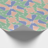 ヴィンテージの繊細な赤面パターン ラッピングペーパー (角)