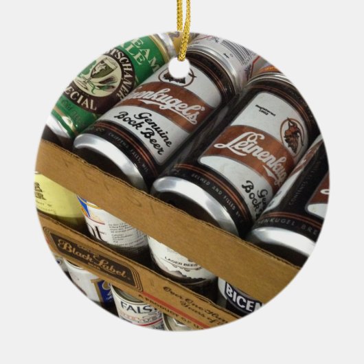 ヴィンテージの缶ビールのオーナメント セラミックオーナメント (正面)