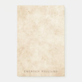 ヴィンテージの羊皮紙のアンティークによって老化させるペーパー素朴な名前 ポストイット (正面)