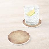 ヴィンテージの羊皮紙のアンティークの紙の背景のカスタム コースター (側面)