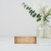 ヴィンテージの羊皮紙のアンティークの紙の背景のカスタム スキニー名刺 (スタンド正面)