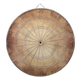 ヴィンテージの羊皮紙のアンティークの紙の背景のカスタム ダーツボード (正面)