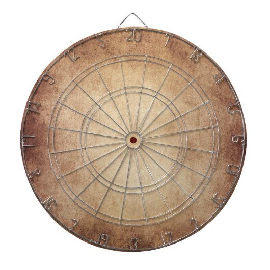 ヴィンテージの羊皮紙のアンティークの紙の背景のカスタム ダーツボード (正面)