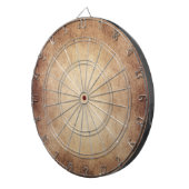 ヴィンテージの羊皮紙のアンティークの紙の背景のカスタム ダーツボード (正面右)