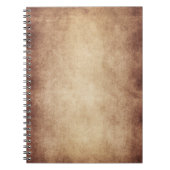ヴィンテージの羊皮紙のアンティークの紙の背景のカスタム ノートブック (正面)