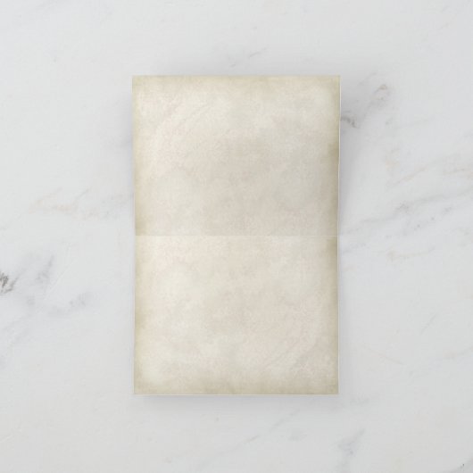 ヴィンテージの羊皮紙の一見ビジネスはノート感謝していしています サンキューカード (内部)