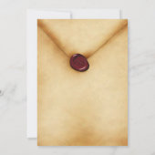 ヴィンテージの羊皮紙の招待状 招待状 (裏面)