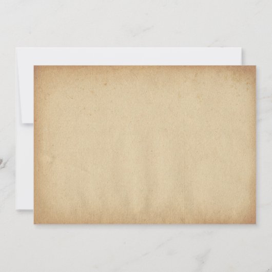 ヴィンテージの羊皮紙の素朴な結婚式招待状 招待状 (裏面)