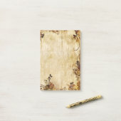 ヴィンテージの羊皮紙 ポストイット (デスク上)