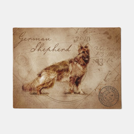 ヴィンテージの羊飼いのドアマット。 ドアマット (正面)