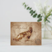 ヴィンテージの羊飼いはがき ポストカード (スタンド正面)