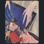ヴィンテージの美しいおよびファッション小物 iPadスマートカバー<br><div class="desc">この鮮やかのヴィンテージのイラストレーション1933服飾雑誌から来ます。 イメージは鍵、化粧、鏡、および多くを含む若い女性の財布の内容を、示します。</div>