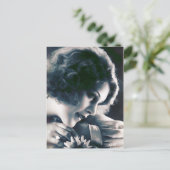 ヴィンテージの美しいのフランス人の写真 ポストカード (スタンド正面)