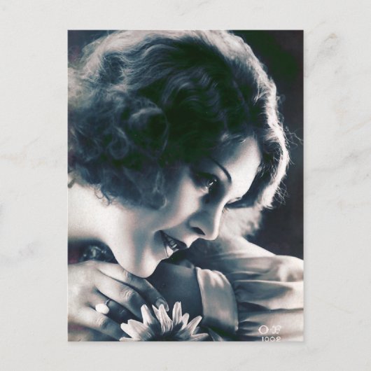 ヴィンテージの美しいのフランス人の写真 ポストカード (正面)