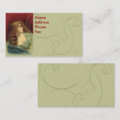ヴィンテージの美しいの名刺 名刺 (正面/裏面)