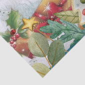 ヴィンテージの美しいクリスマスの女性の切り離し 薄葉紙 (詳細)