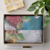 ヴィンテージの美しいクリスマスの女性の切り離し 薄葉紙 (ギフト)