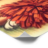 ヴィンテージの美しいチアリーダー ポスター (角)