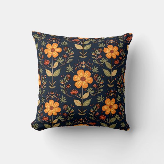 ヴィンテージの美しいフローラモダン収集 クッション (正面)