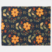 ヴィンテージの美しいフローラモダン収集 フリースブランケット (正面(横))