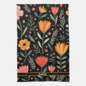 ヴィンテージの美しいフローラ人気がある収集 キッチンタオル (縦)