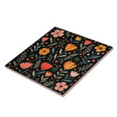 ヴィンテージの美しいフローラ人気がある収集 タイル (側面)