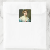 ヴィンテージの美しいレディーグリーンドレス スクエアシール (バッグ)