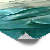 ヴィンテージの美しいレディーグリーンドレス ポスター (角)