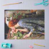 ヴィンテージの美しいレディーピンクのバラの花の切り離し 薄葉紙 (クラフト)