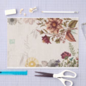 ヴィンテージの美しい開花 薄葉紙 (クラフト)