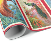 ヴィンテージの美しい鳥の孔雀の切り離し ラッピングペーパー (ロールコーナー)