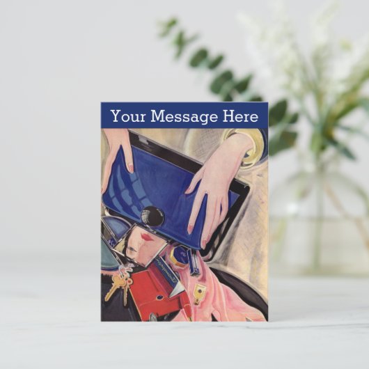 ヴィンテージの美とファッションアクセサリー ポストカード (スタンド正面)