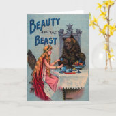 ヴィンテージの美女と野獣 カード (黄色い花)