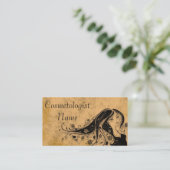 ヴィンテージの美容師の美容院の美容院 予約カード (スタンド正面)